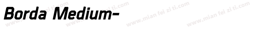 Borda Medium字体转换
